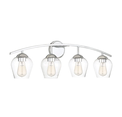 Trade Winds Lighting 4-Light Bathroom Vanity Light In Brushed Nickel