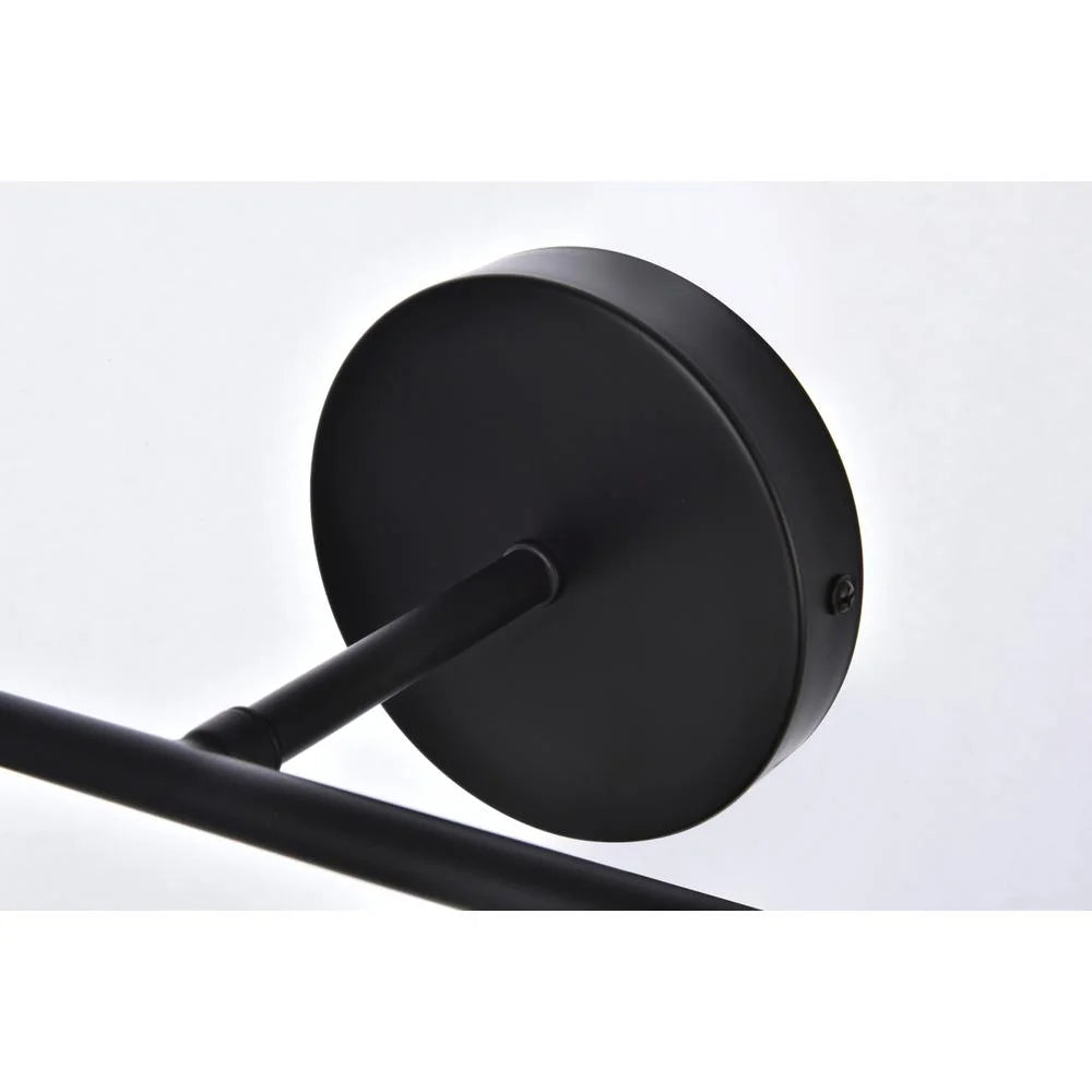 Living District Hanson 2 lights bath sconce in black with frosted shade
