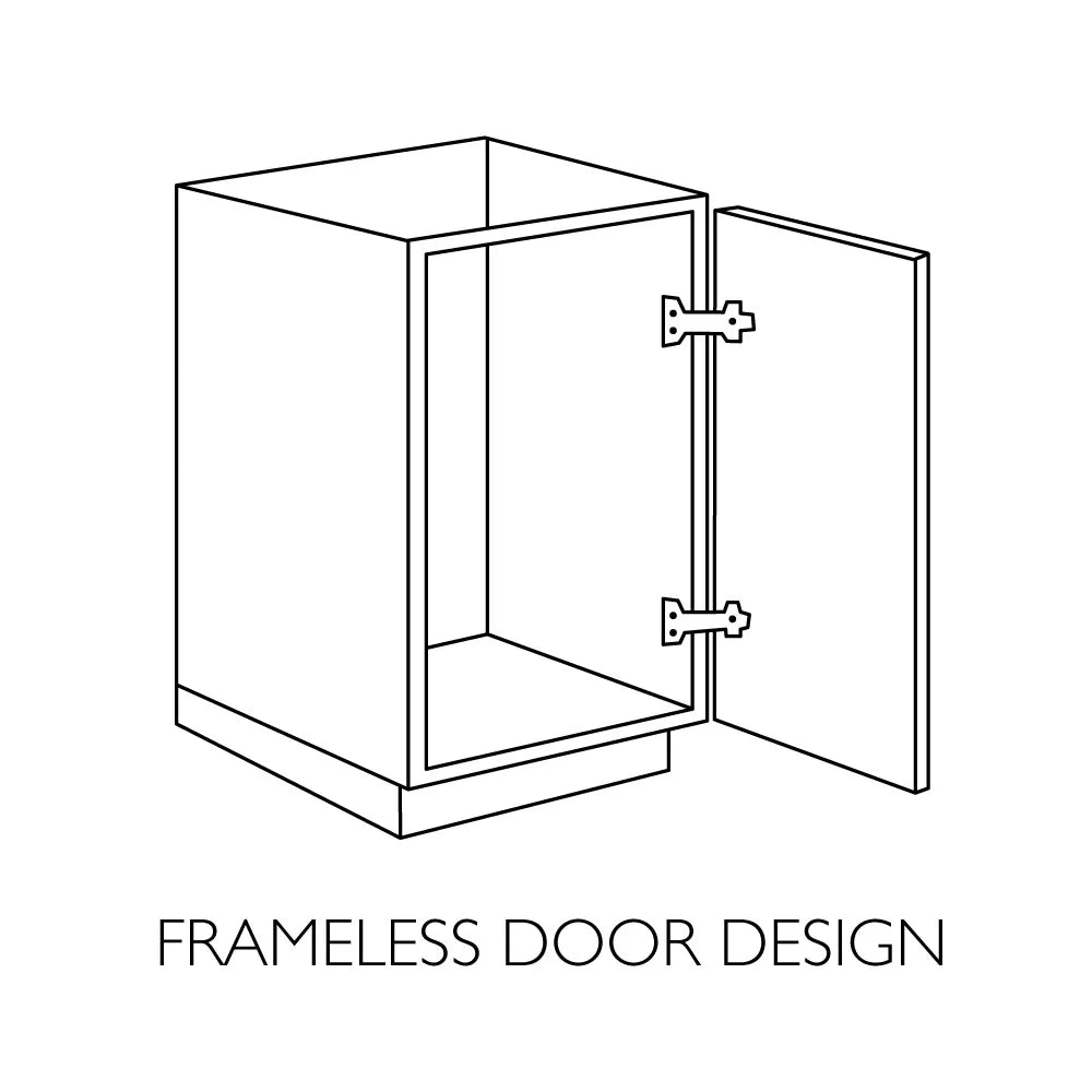 Design House Solid Wood 24" Wyndham 1-Door Ready to Assemble Bath Vanity Cabinet, White
