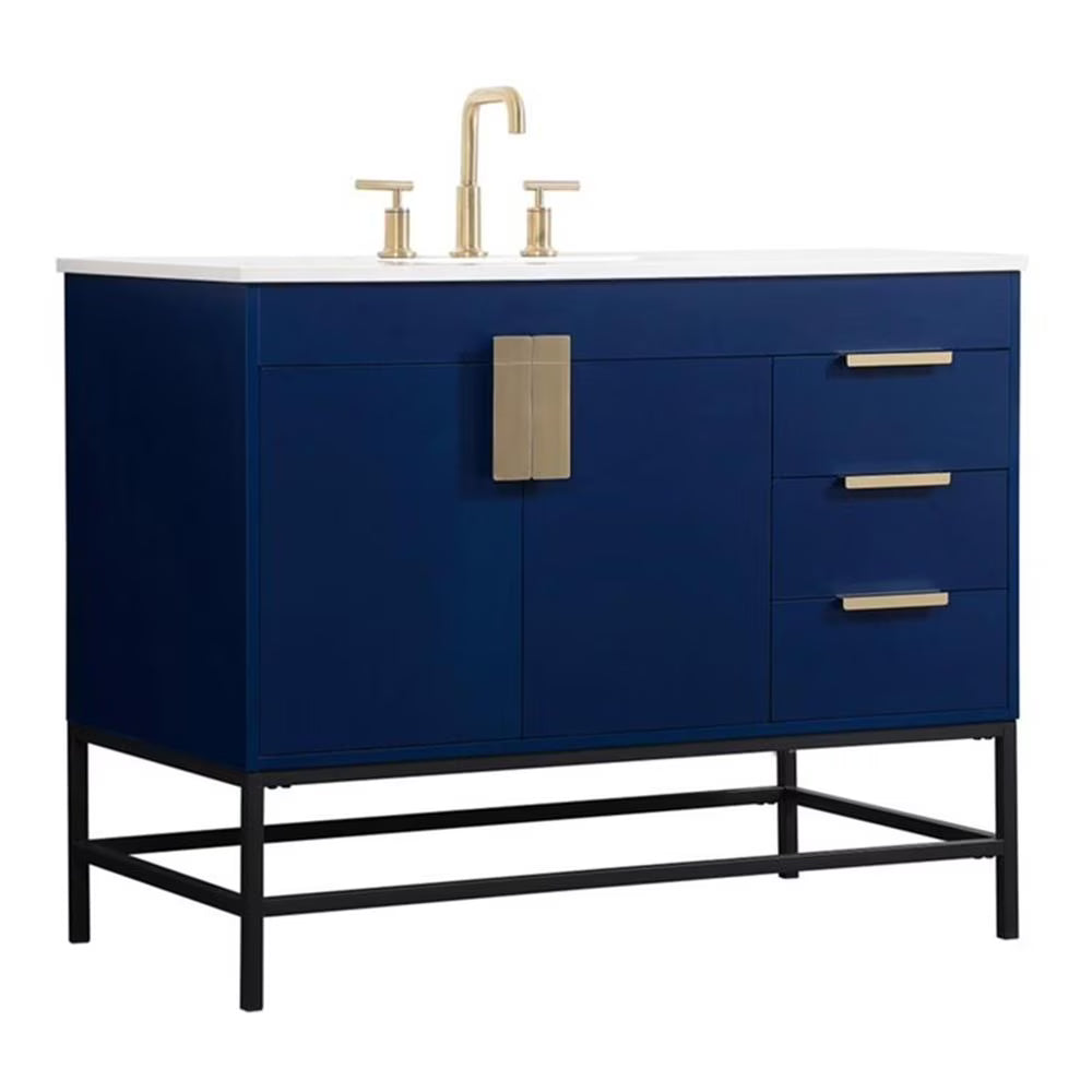 Elegant Kitchen and Bath 42 Inch Single Bathroom Vanity In Green