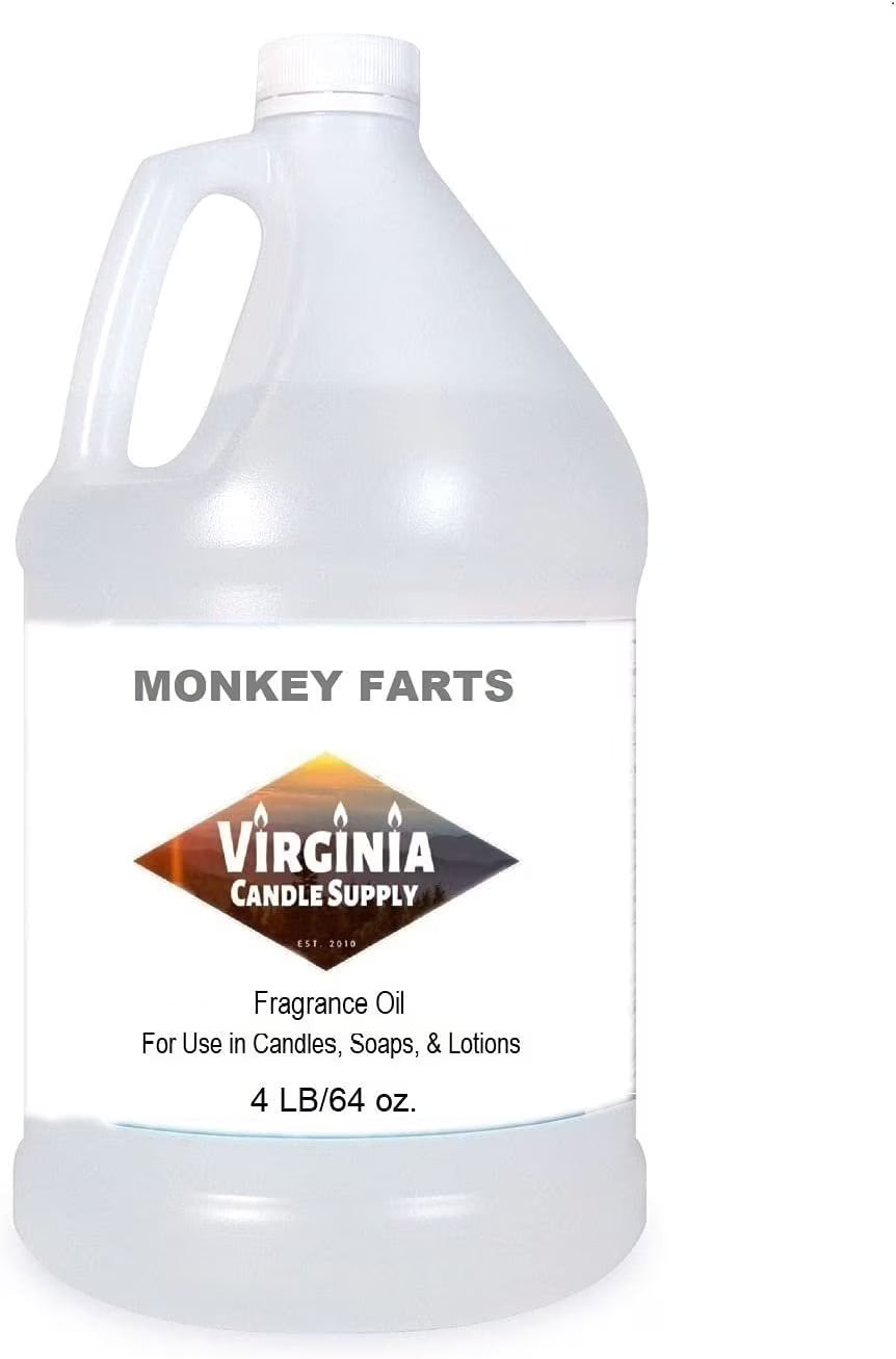 Monkey Farts Fragrance Oil 64 oz Bottle for Candle Making, Soap Making, Tart Making, Room Sprays, Lotions, Car Fresheners, Slime, Bath Bombs, Warmers