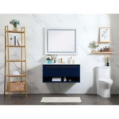 Elegant Kitchen and Bath 40 Inch Single Bathroom Vanity In Blue
