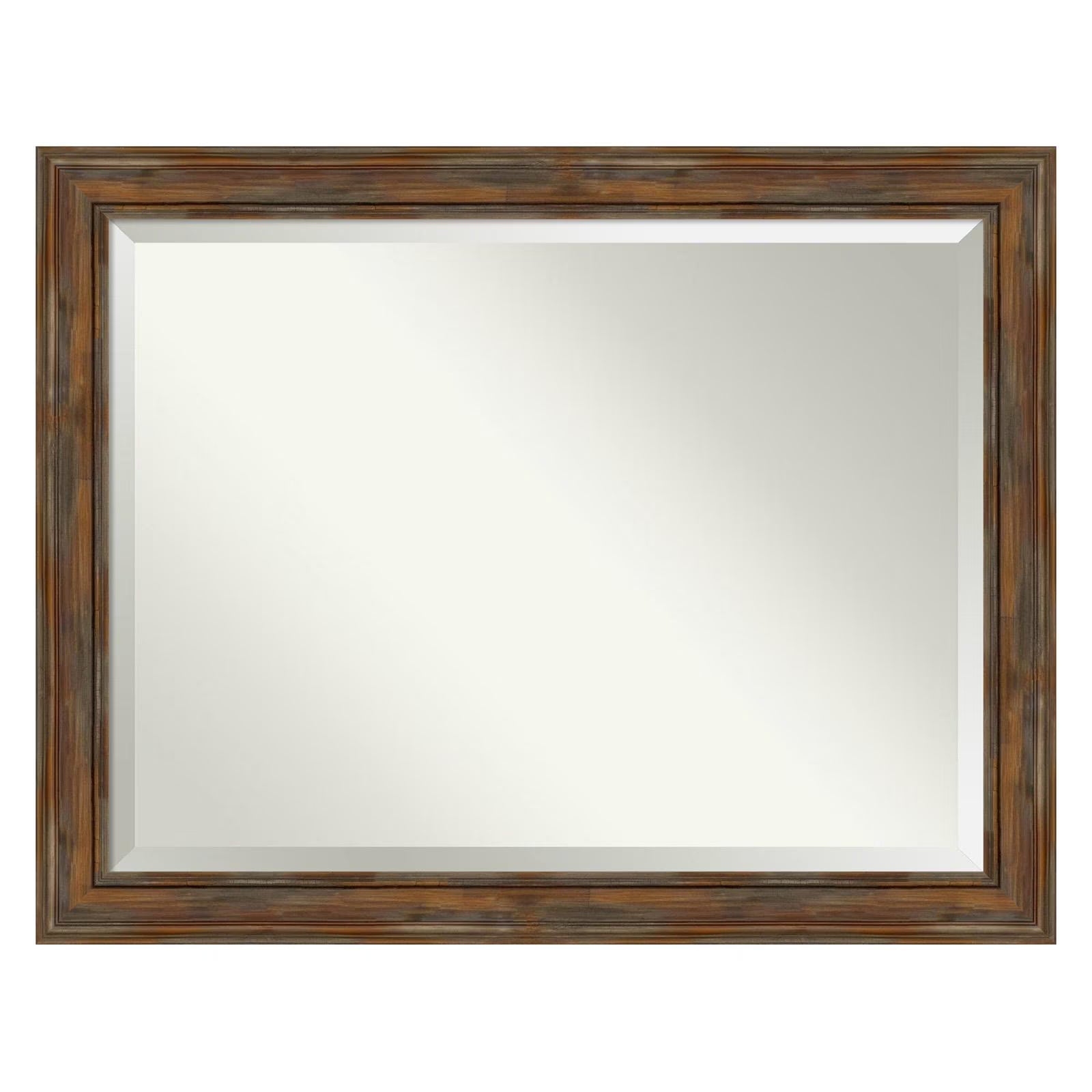 Amanti Art Alexandria Rectangular Beveled Bathroom Vanity Mirror