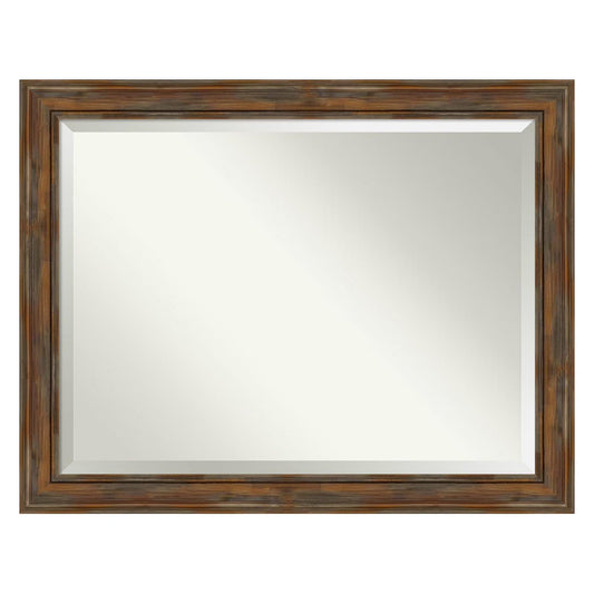 Amanti Art Alexandria Rectangular Beveled Bathroom Vanity Mirror