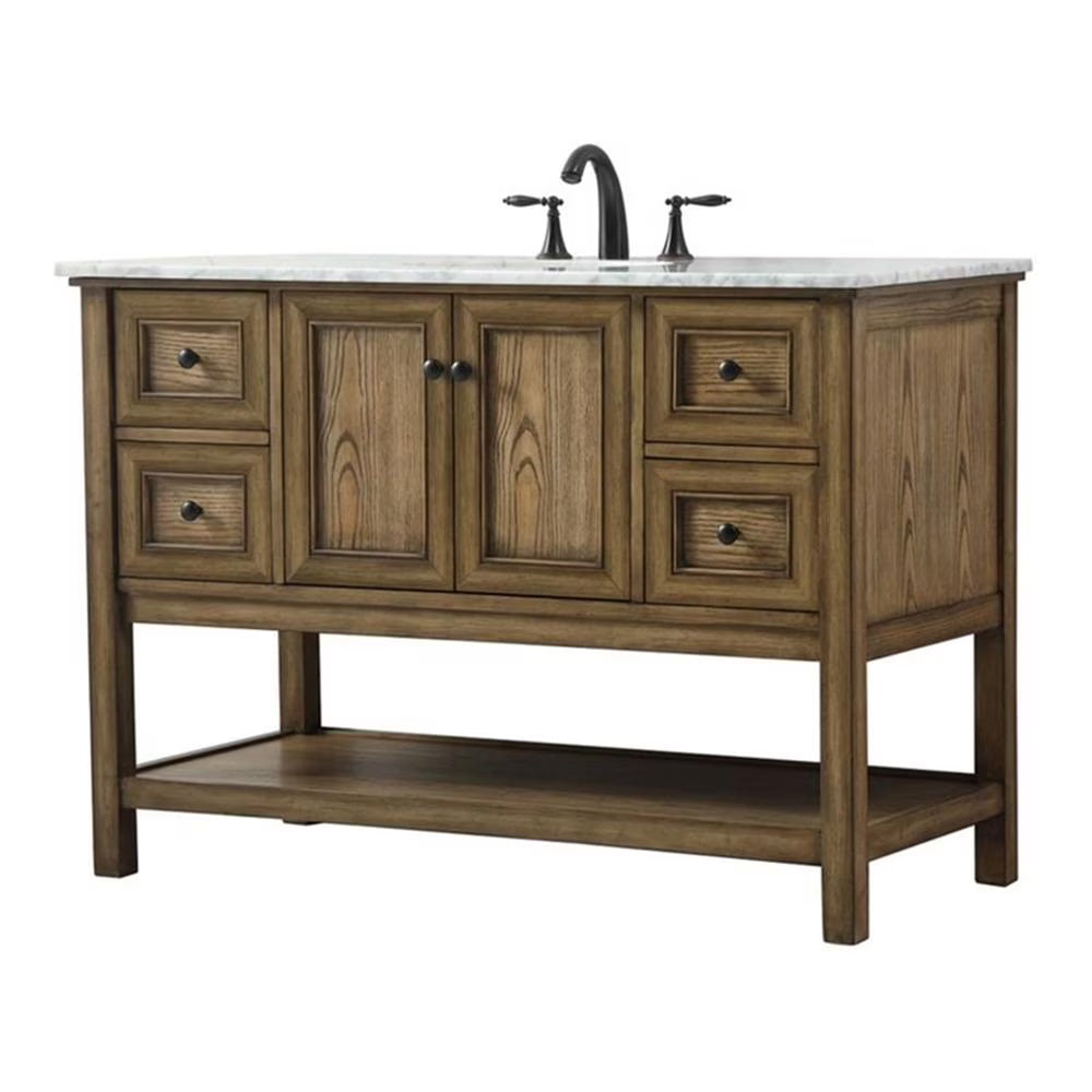48 in. single bathroom vanity set in Black