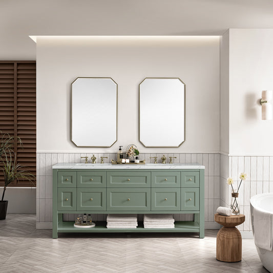 Breckenridge 72' Bathroom Vanity in Smokey Celadon by James Martin Vanities