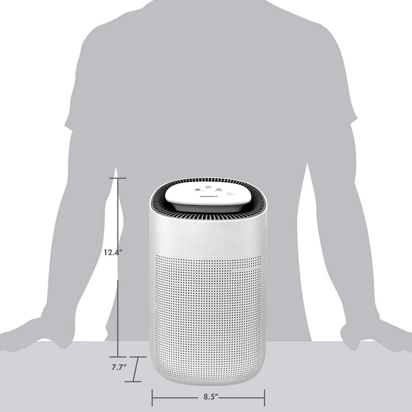 Tenergy Sorbi 1000ml Air Dehumidifier w/Air Purifying Function, True HEPA Filter, Auto Shutoff, Touch Control Adjustable Air Speed, Ultra-Quiet Allergies Eliminator, Ideal for Closets and Bathrooms