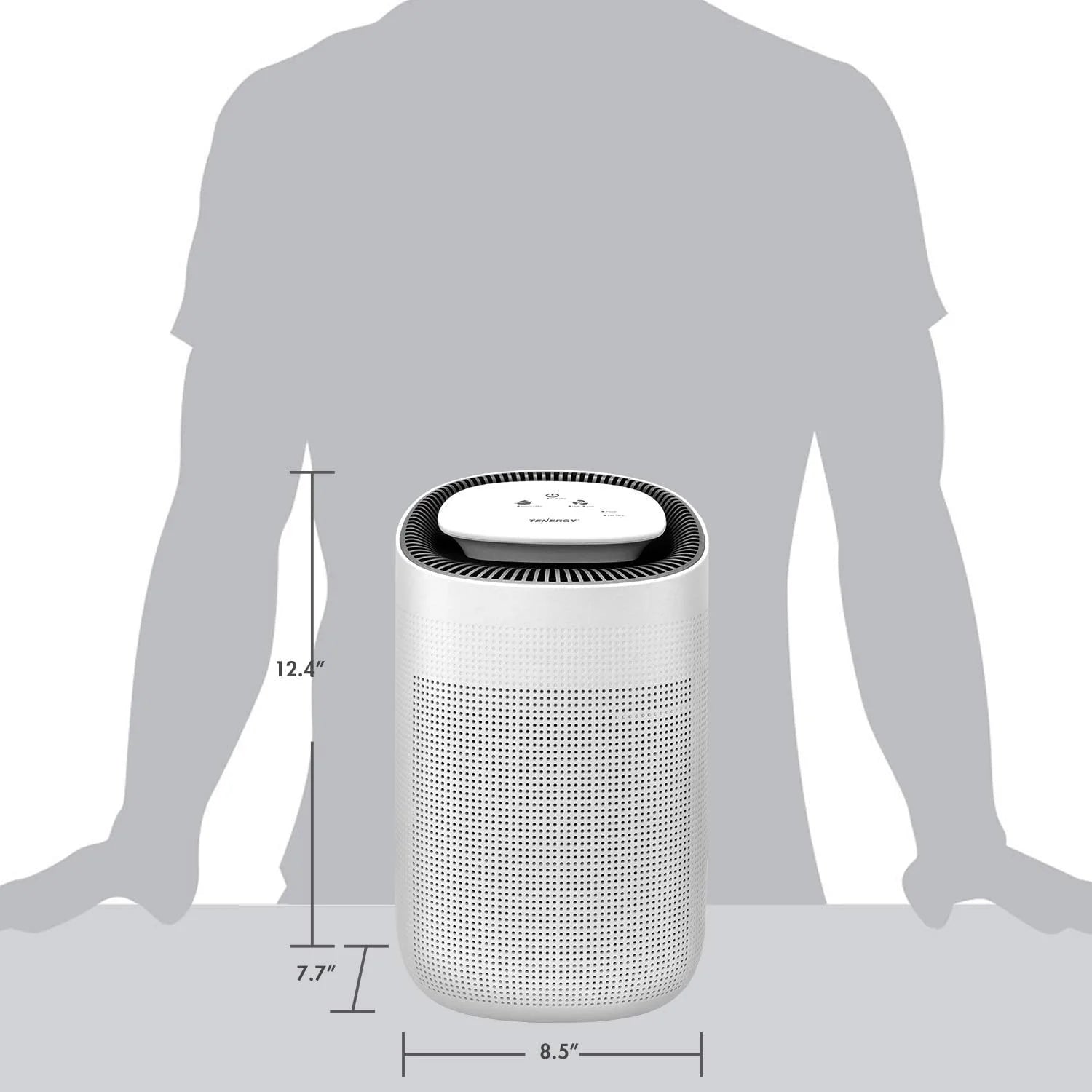 Tenergy Sorbi 1000ml Air Dehumidifier w/Air Purifying Function, True HEPA Filter, Auto Shutoff, Touch Control Adjustable Air Speed, Ultra-Quiet Allergies Eliminator, Ideal for Closets and Bathrooms