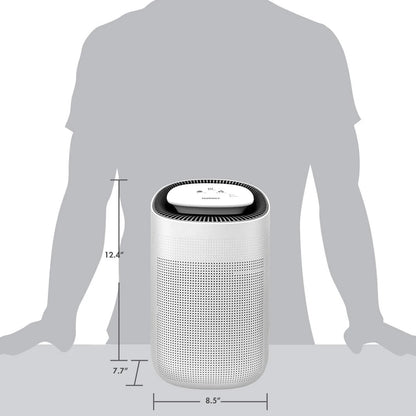 Tenergy Sorbi 1000ml Air Dehumidifier w/Air Purifying Function, True HEPA Filter, Auto Shutoff, Touch Control Adjustable Air Speed, Ultra-Quiet Allergies Eliminator, Ideal for Closets and Bathrooms