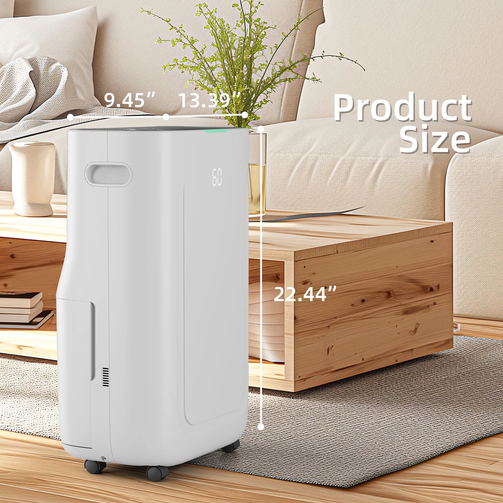 Rocyis 22 Pint/day (DOE) 5500 sq. ft. Dehumidifier for Home, 1.7 Gallon��6.5L�� Water Tanks, Auto Drain or Manual Drainage, for Basements, Bedroom, Bathroom
