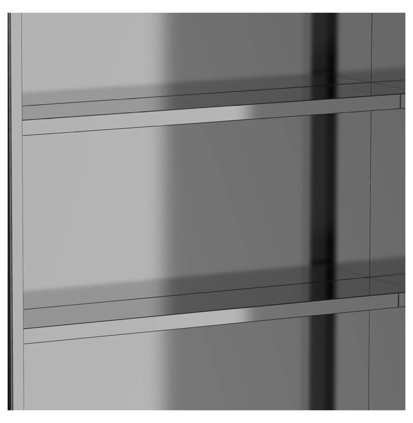 Alieon Bathroom Mirrored Cabinet, 24"x26" Stainless Steel Frame Medicine Cabinet, Wall-Mounted Storage Organizer with Double Doors, Silver