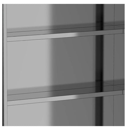 Alieon Bathroom Mirrored Cabinet, 24"x26" Stainless Steel Frame Medicine Cabinet, Wall-Mounted Storage Organizer with Double Doors, Silver