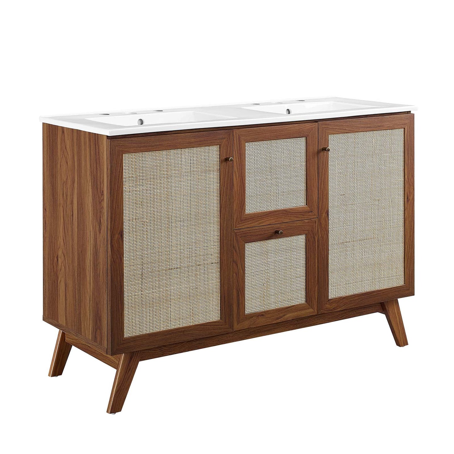 Modway Soma 48�?Double Sink Bathroom Vanity in Oak White