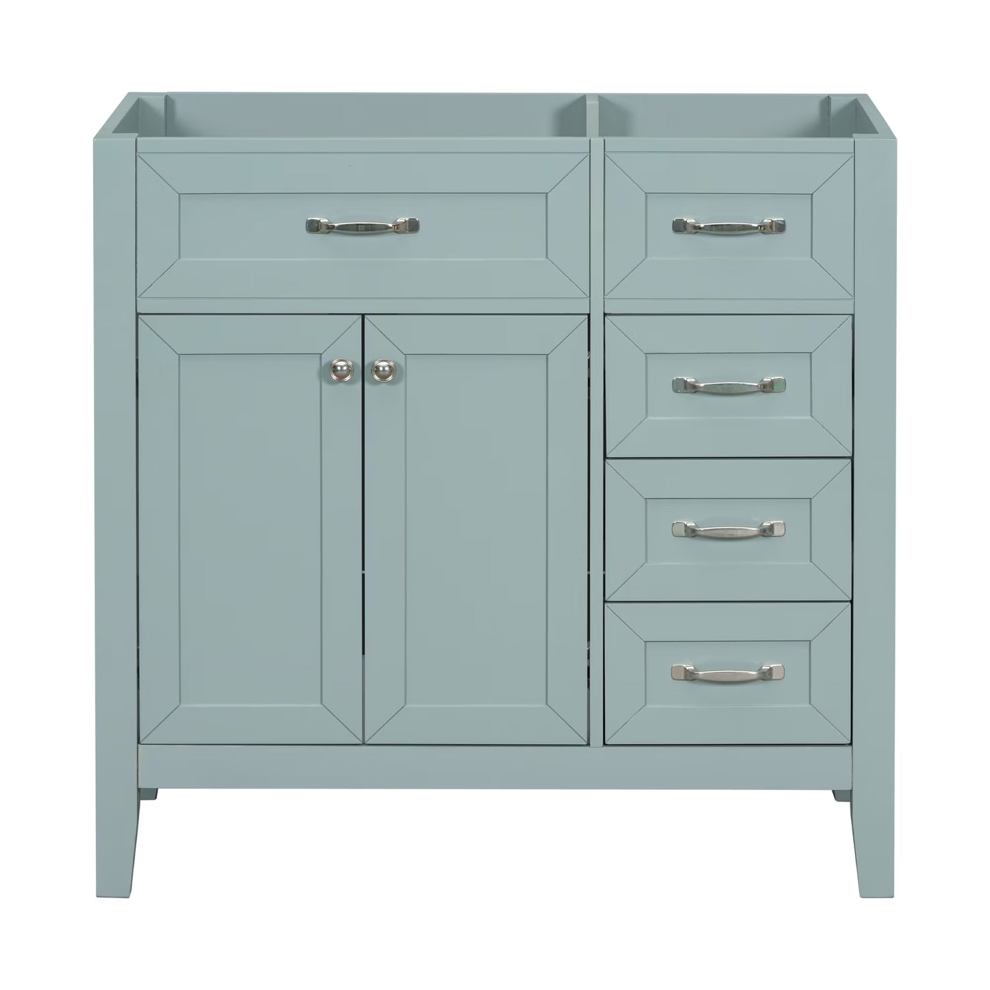 36" Bathroom Vanity with Sink Combo, Blue Bathroom Cabinet with Drawers, Solid Frame and MDF Board