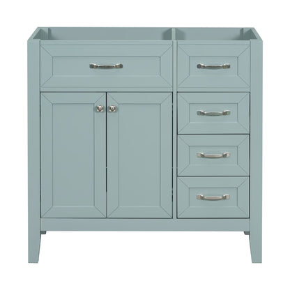 36" Bathroom Vanity with Sink Combo, Blue Bathroom Cabinet with Drawers, Solid Frame and MDF Board