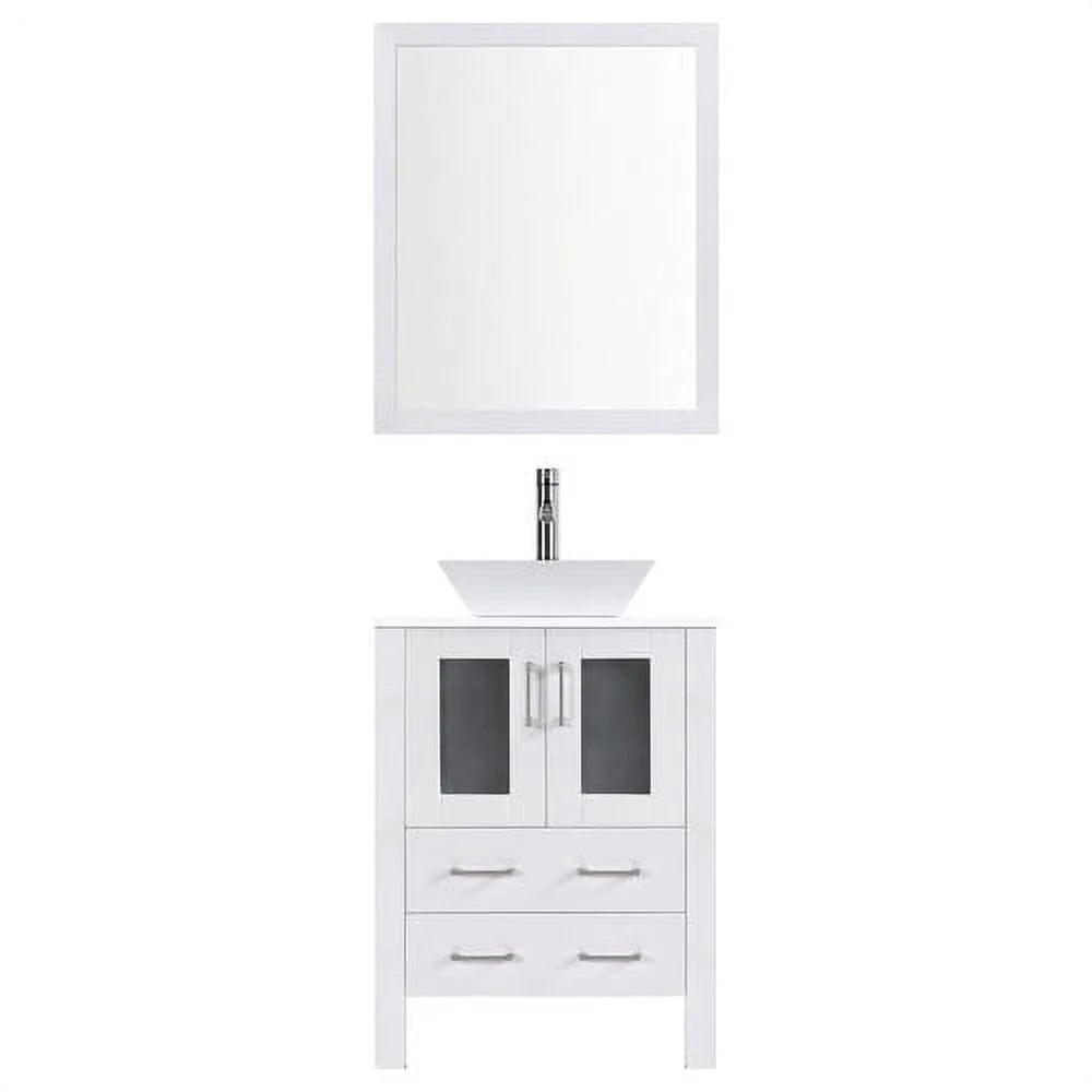 LessCare Modern 30'' Single Bathroom Vanity Set with Mirror