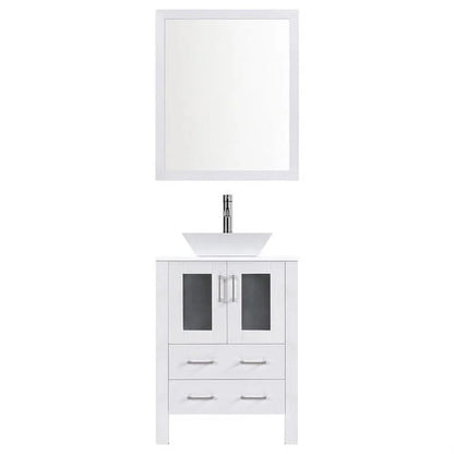 LessCare Modern 30'' Single Bathroom Vanity Set with Mirror