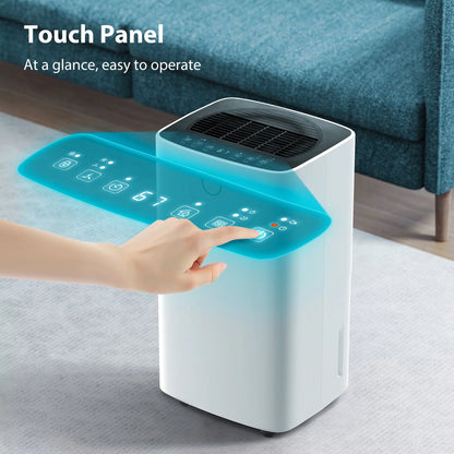 Auseo 30 Pint Dehumidifiers, 1000 Sq. Ft Dehumidifier with Drain Hose, 0.53 Gallon Water Tank, 3 Operation Modes, 24H Timer, Portable Dehumidifier for Basement/Bathroom/Laundry Room