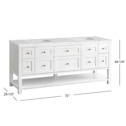 Breckenridge 72' Bathroom Vanity in White by James Martin Vanities