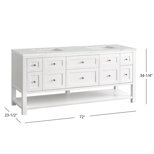 Breckenridge 72' Bathroom Vanity in White by James Martin Vanities