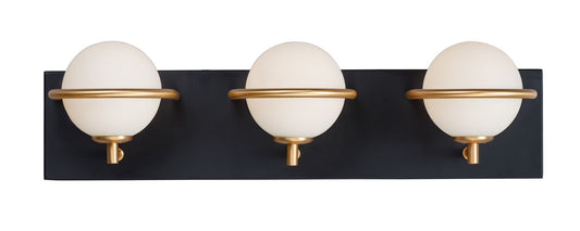 21603SWBKGLD-Maxim Lighting-Revolve 3 Light Bath Vanity Approved for Damp Locations