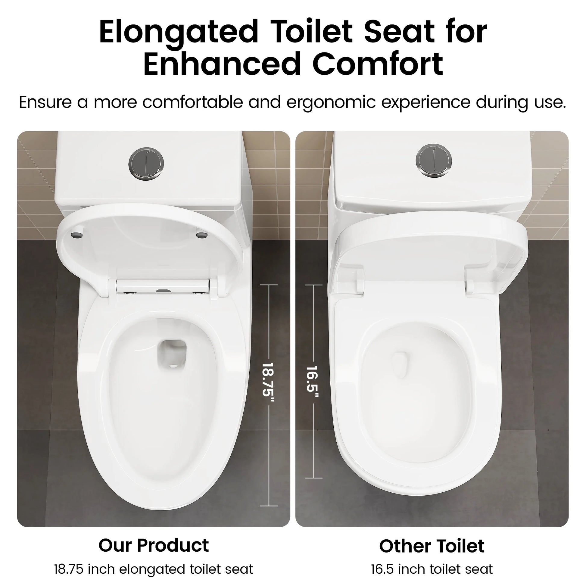 SOTOMO Elongated ADA Compliant One Piece Toilet, 17.2" Comfort Seat Height, 1.1/1.6 GPF Dual Flush, MAP 1000g, Soft-Close & Quick Release Seat, 12" Rough-In, Fully Skirted Toilet for Bathroom