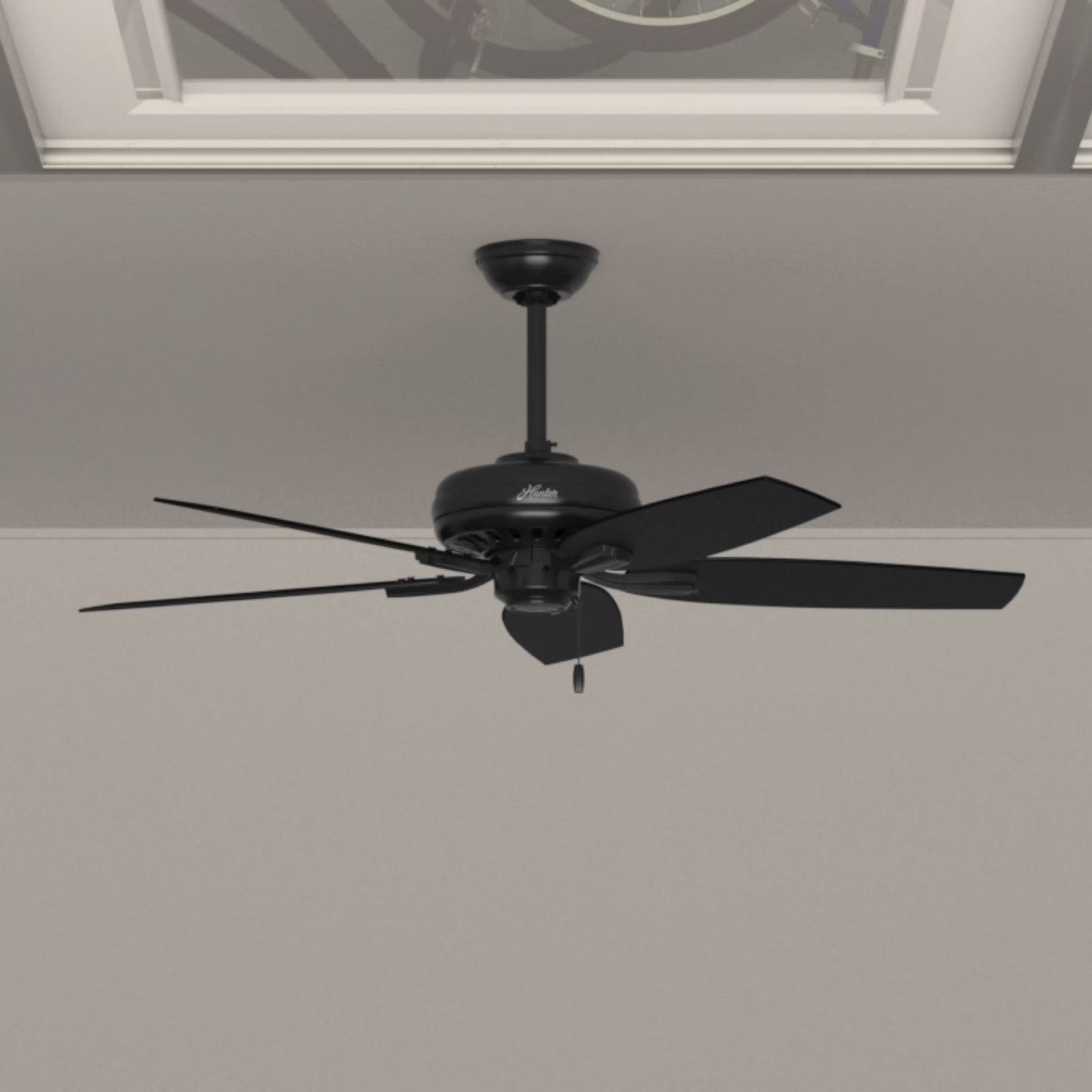 Hunter - Newsome Indoor/Outdoor Ceiling Fan, 52-inch, Premier Bronze, Traditional-style, 3-speed WhisperWind Motor, 53323, for porches, patios, sunrooms, bathrooms