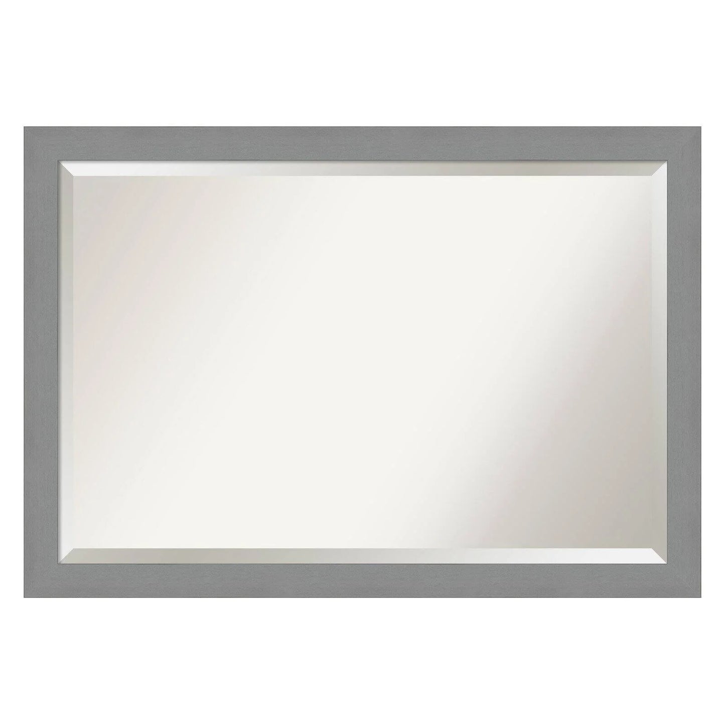 Cabinet White Narrow Beveled Wood Bathroom Wall Mirror