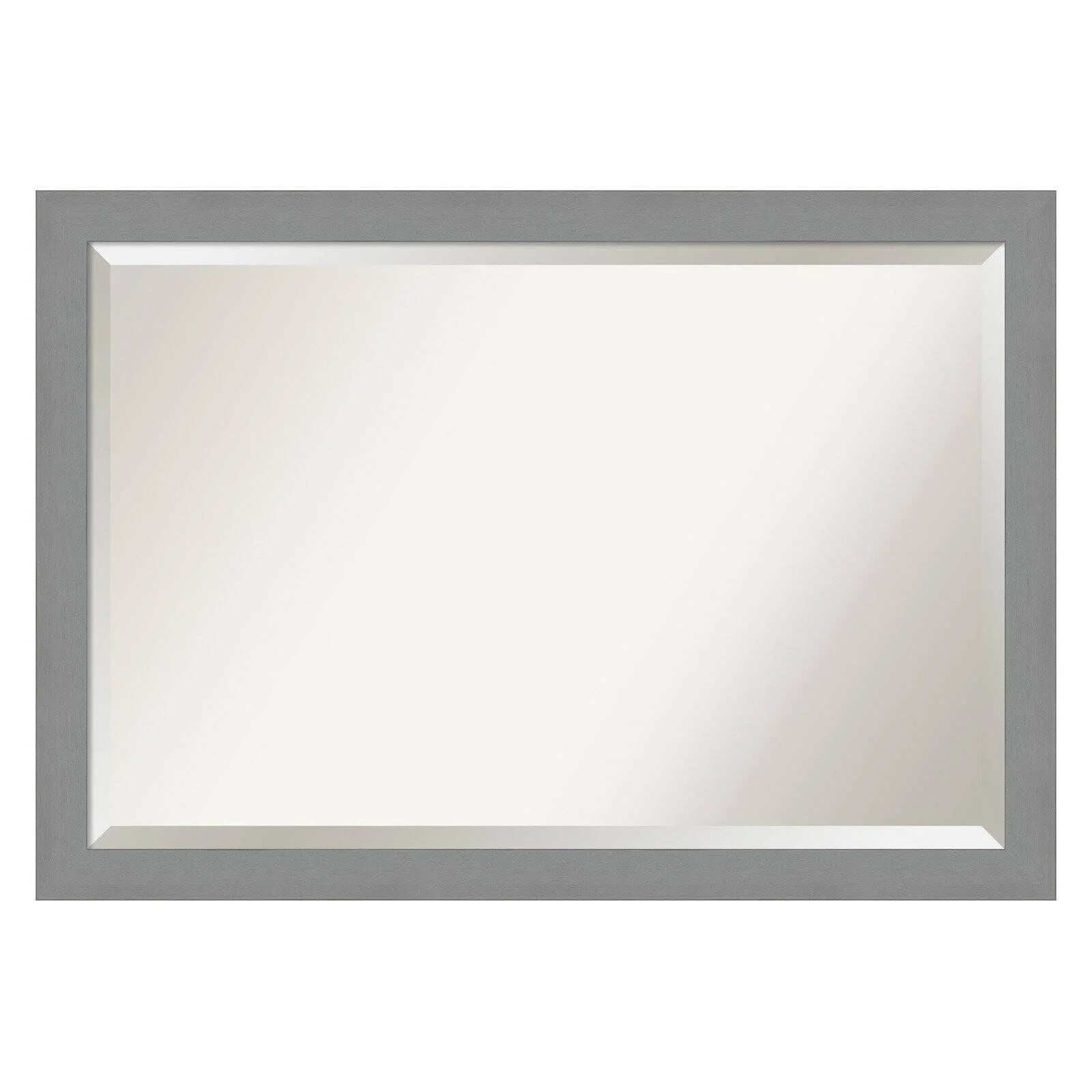 Cabinet White Narrow Beveled Wood Bathroom Wall Mirror