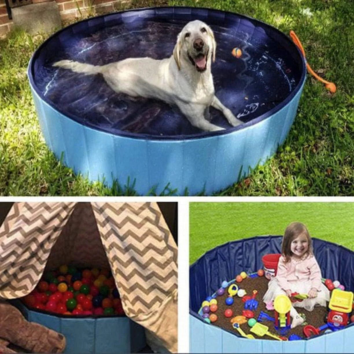 Portable Pet Swimming Pool Outdoor Kiddie Pools Collapsible Middle Dog Pet Bathing Tub Pool