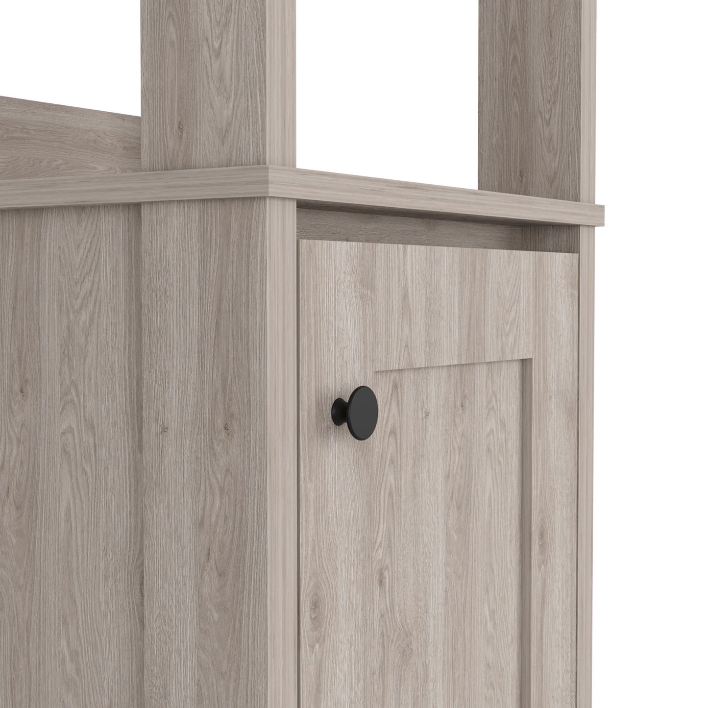 DUOSONG Medicine Cabinet Irvine, One External Shelf, Light Gray Finish Light Gray Particle Board Bath & Faucets Bathroom Storage