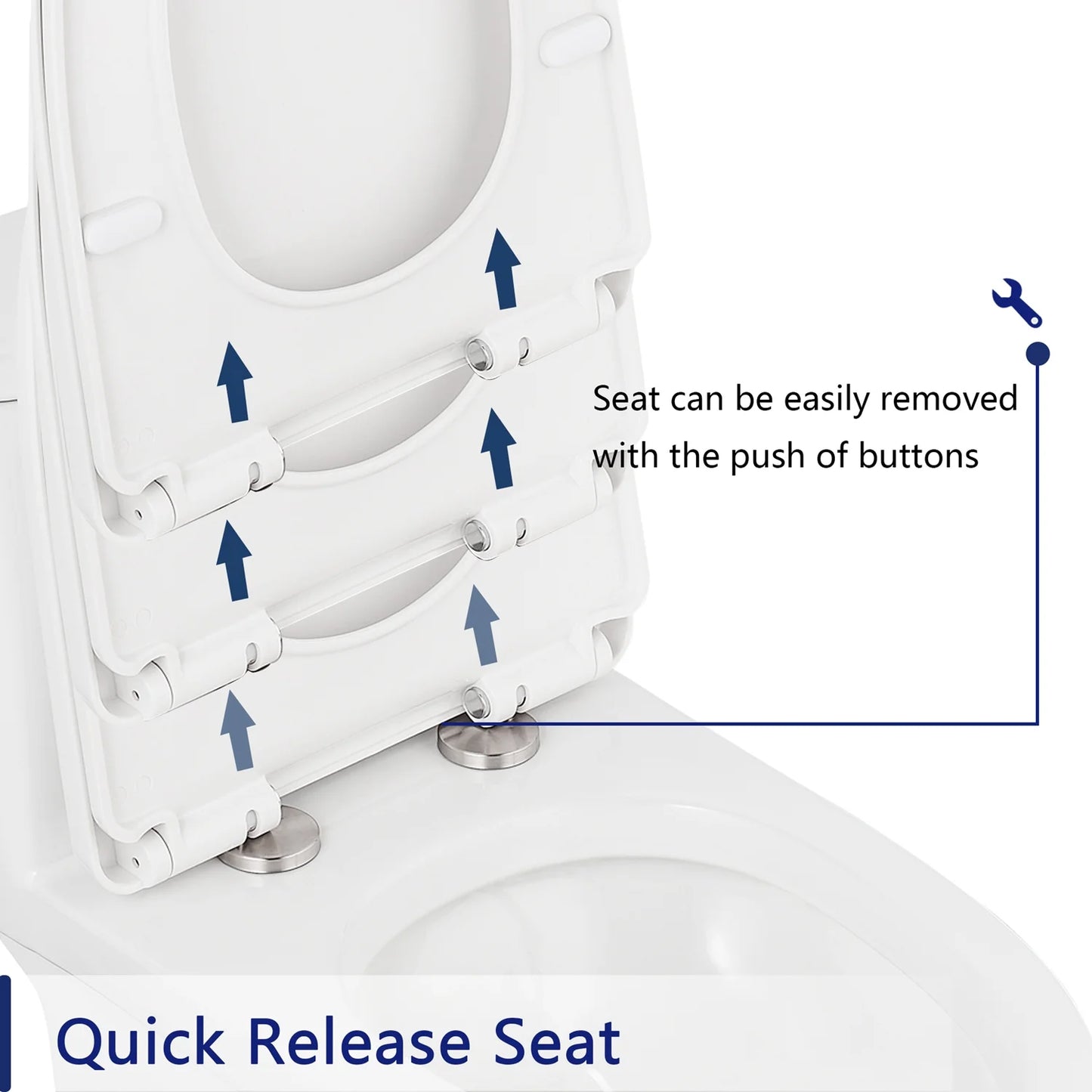 DeerValley Ursa DV-1F52677 Elongated One-Piece Toilet Ceramic 0.8/1.28 GPF Dual Flush Bathroom Toilets