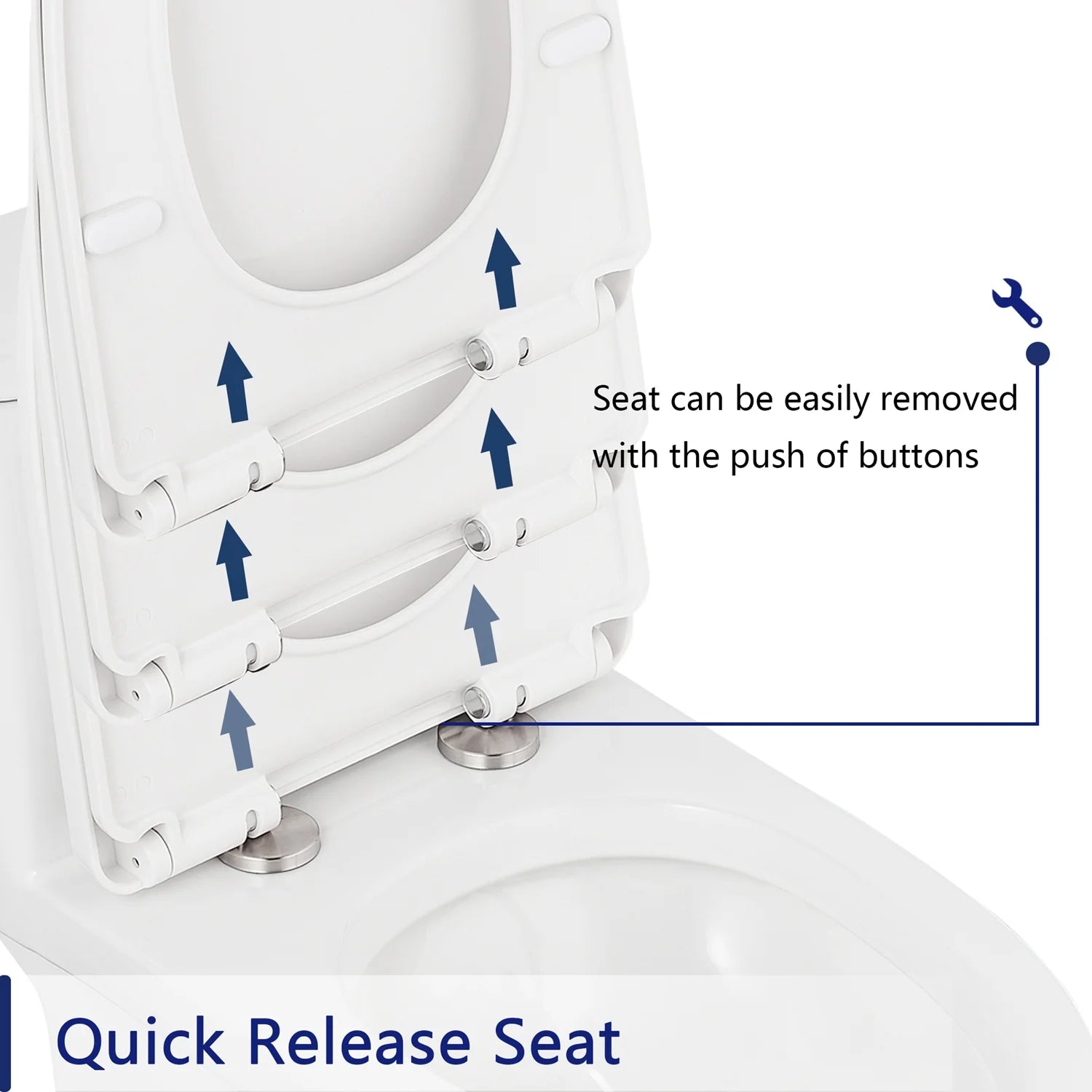 DeerValley Ursa DV-1F52677 Elongated One-Piece Toilet Ceramic 0.8/1.28 GPF Dual Flush Bathroom Toilets