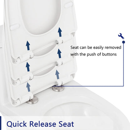 DeerValley Ursa DV-1F52677 Elongated One-Piece Toilet Ceramic 0.8/1.28 GPF Dual Flush Bathroom Toilets