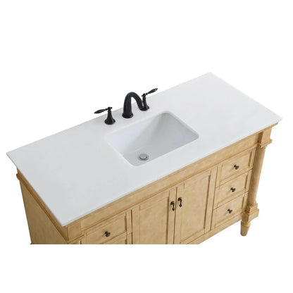 Elegant Kitchen and Bath 48 inch Single Bathroom vanity in Antique Beige