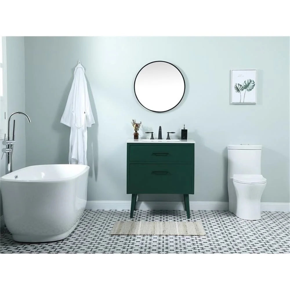 30 inch bathroom vanity in Green