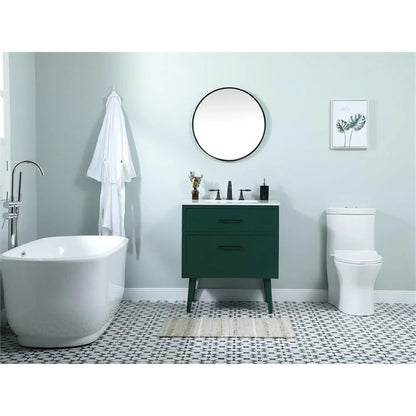 30 inch bathroom vanity in Green